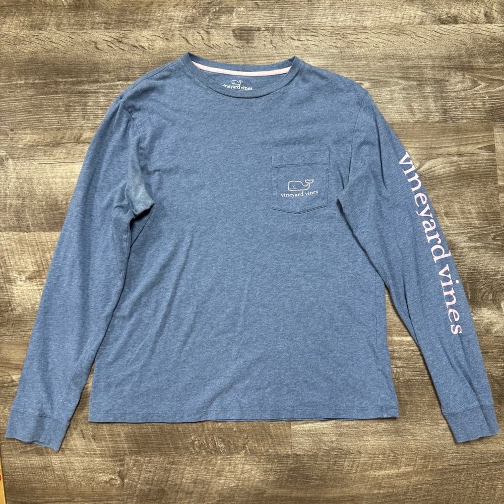 Vineyard Vines Pocket Tee Long Sleeve Shirt Size Small 100% Cotton